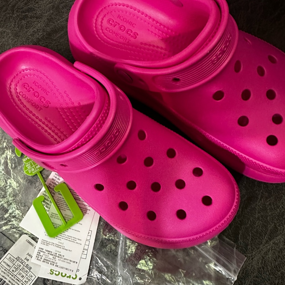 CROCS Pink Slide ons